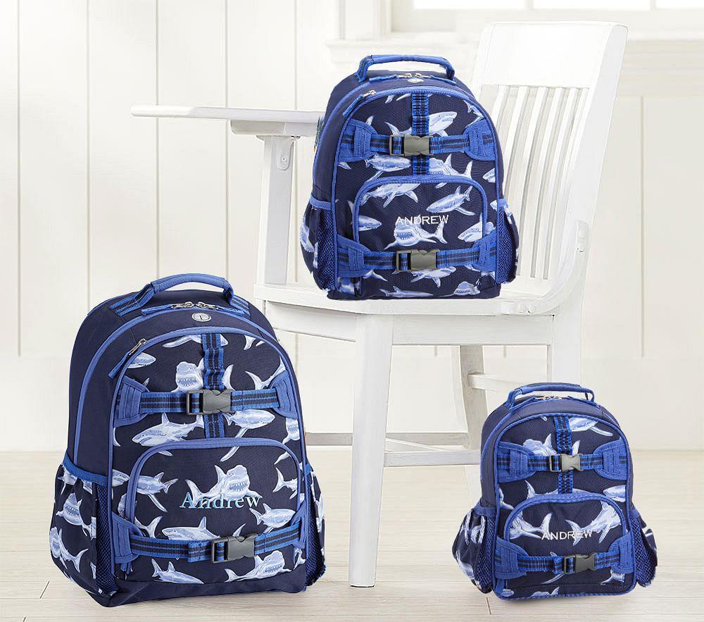 Mackenzie Blue Glow-in-the-Dark Shark Backpacks